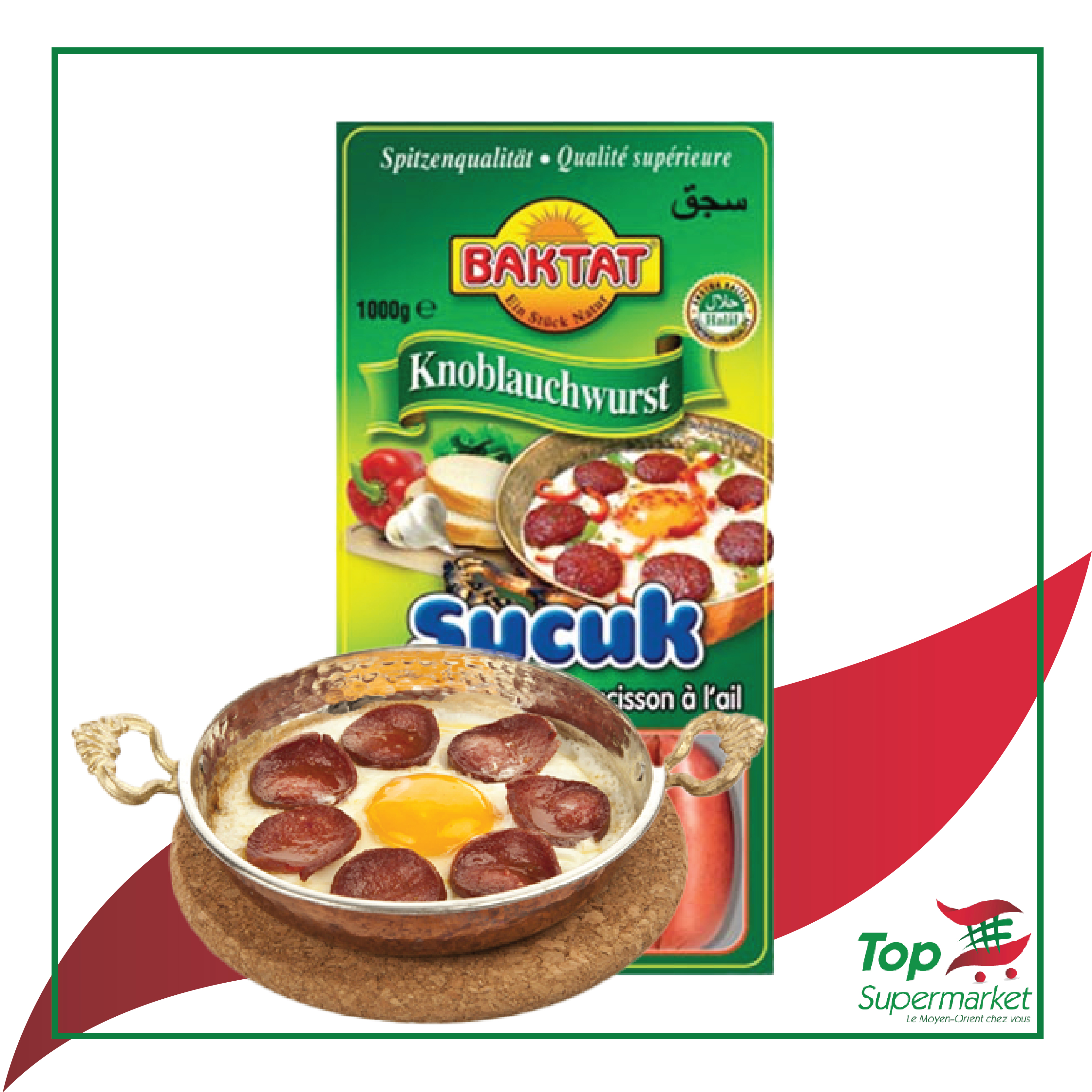 Suntat Sucuk à L'ail 1KG HALAL